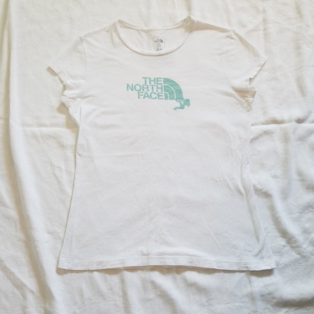 {The North Face} White Graphic Tee